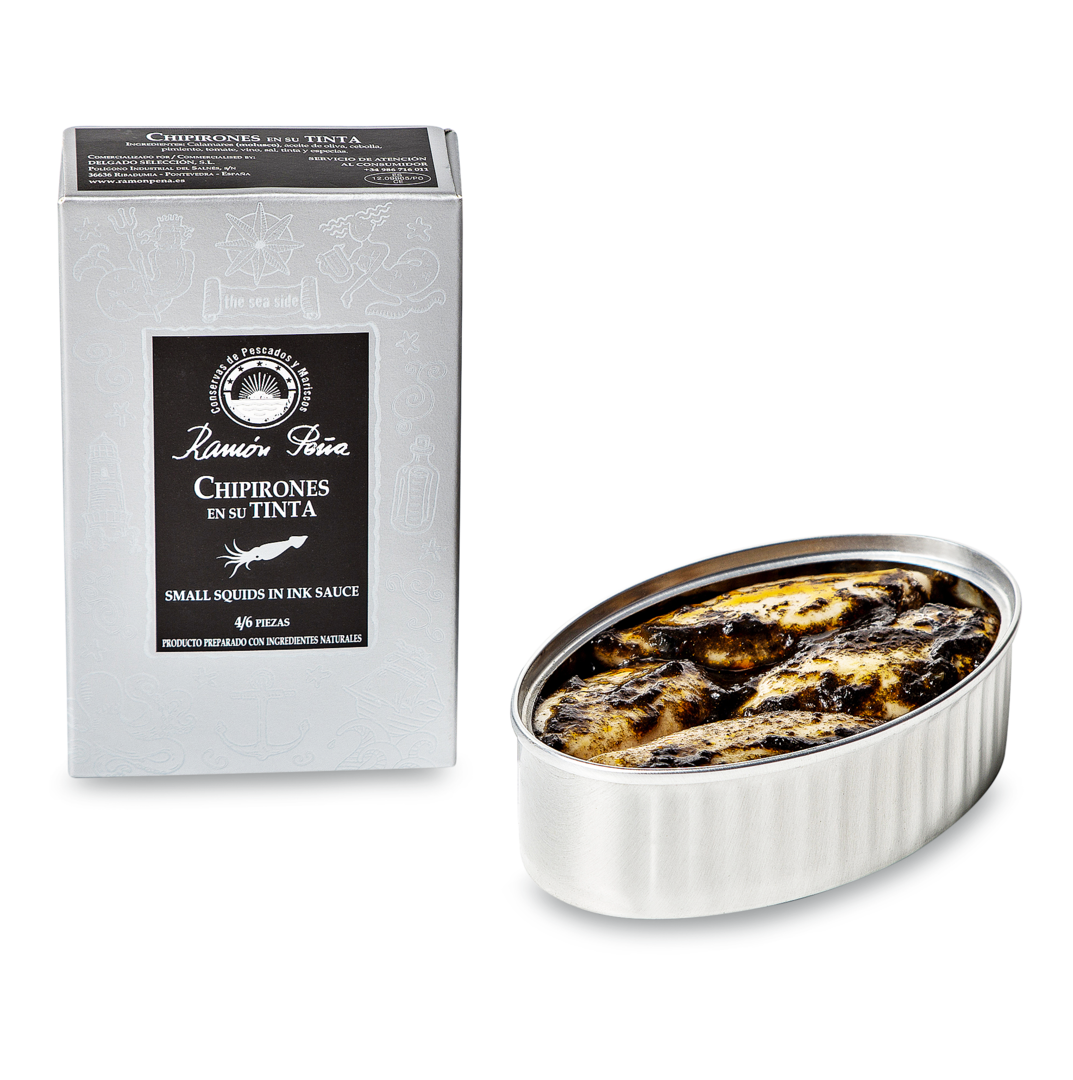 Tintenfisch in eigener Tinte