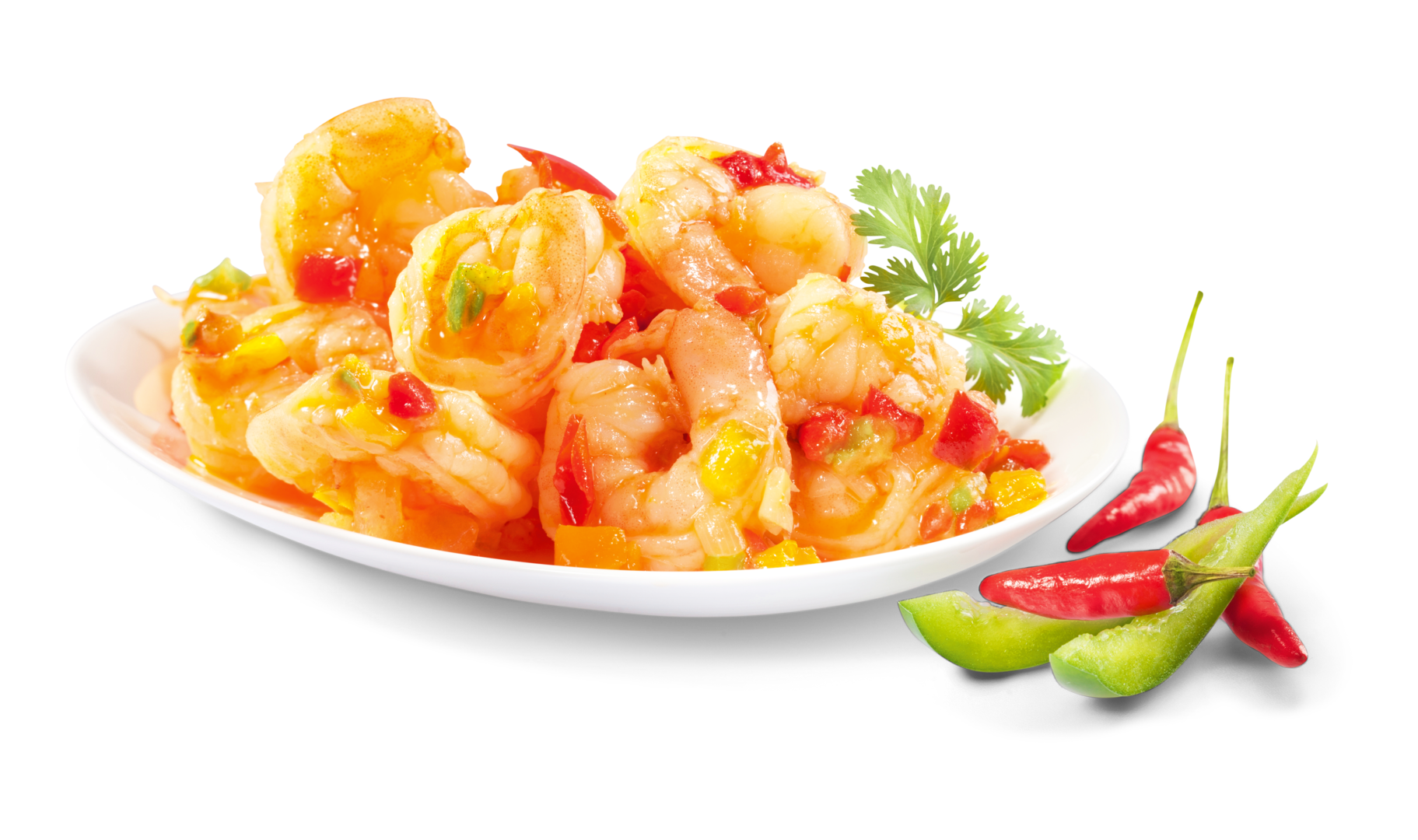 Garnele, Chili, Paprika
 