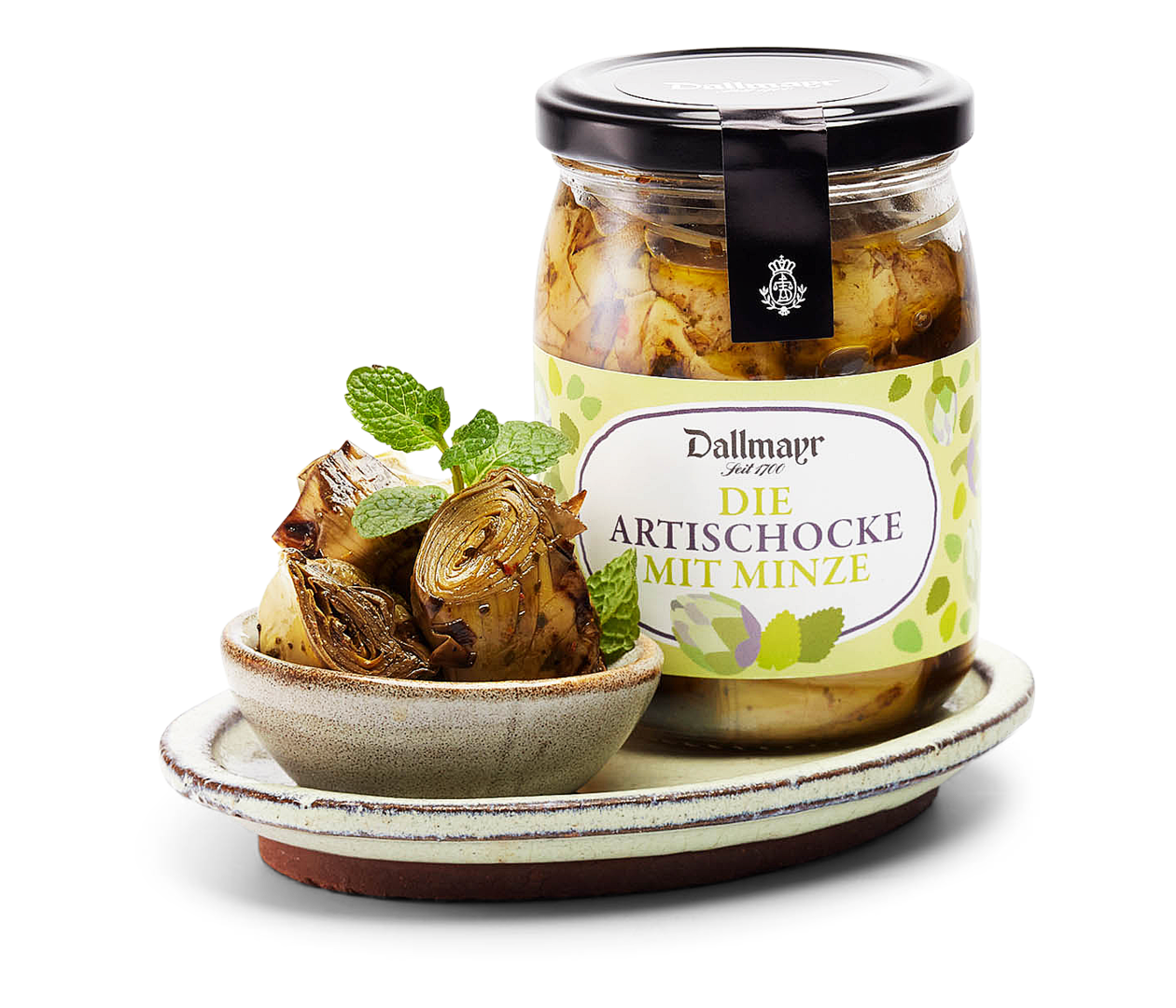 Die Artischocke mit Minze