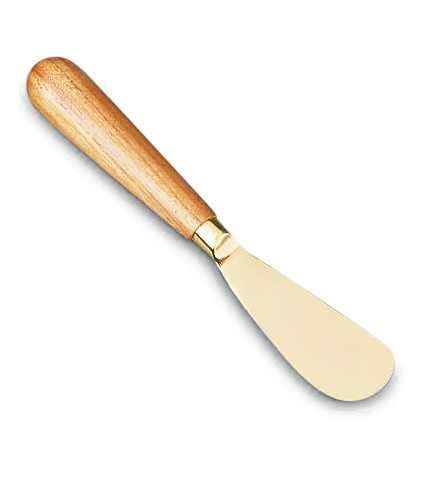 Buttermesser gold mit Holzgriff 