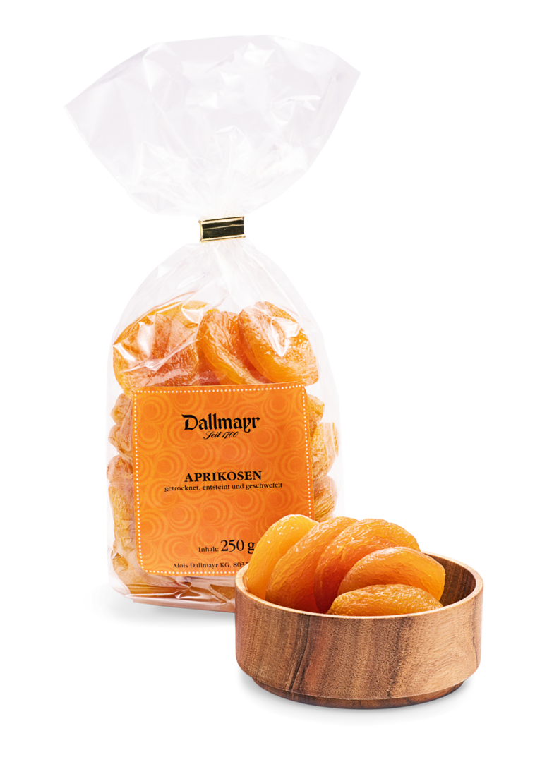 Aprikosen getrocknet und geschwefelt
 Dallmayr
 