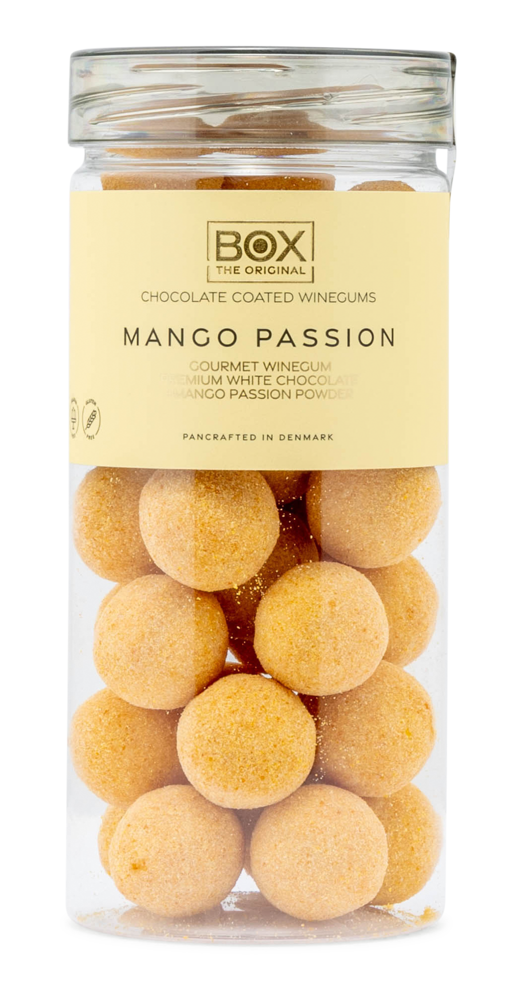 Schokolierter Weingummi Mango Passion