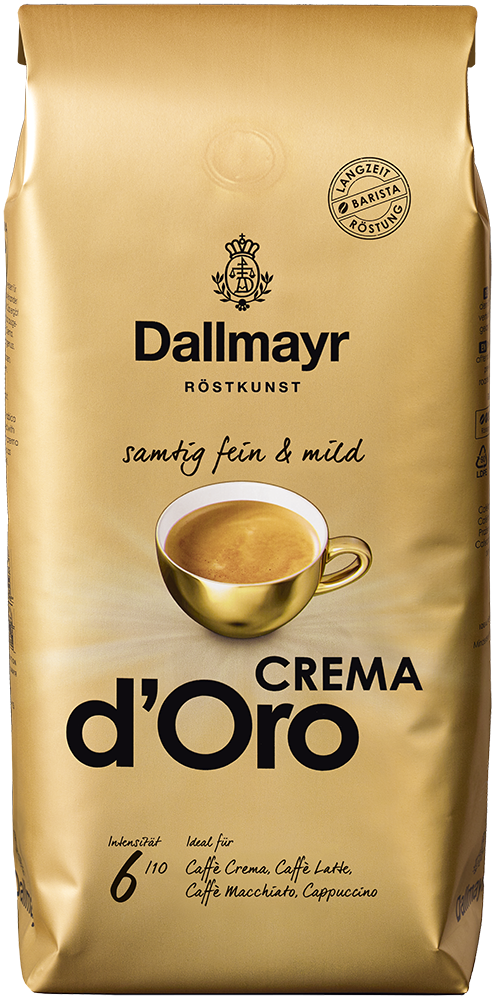 Crema d´Oro mild + fein ganze Bohne
 
 