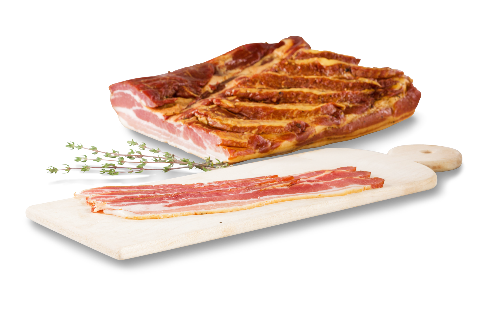 Wammerl roh, geräuchert und geschnitten