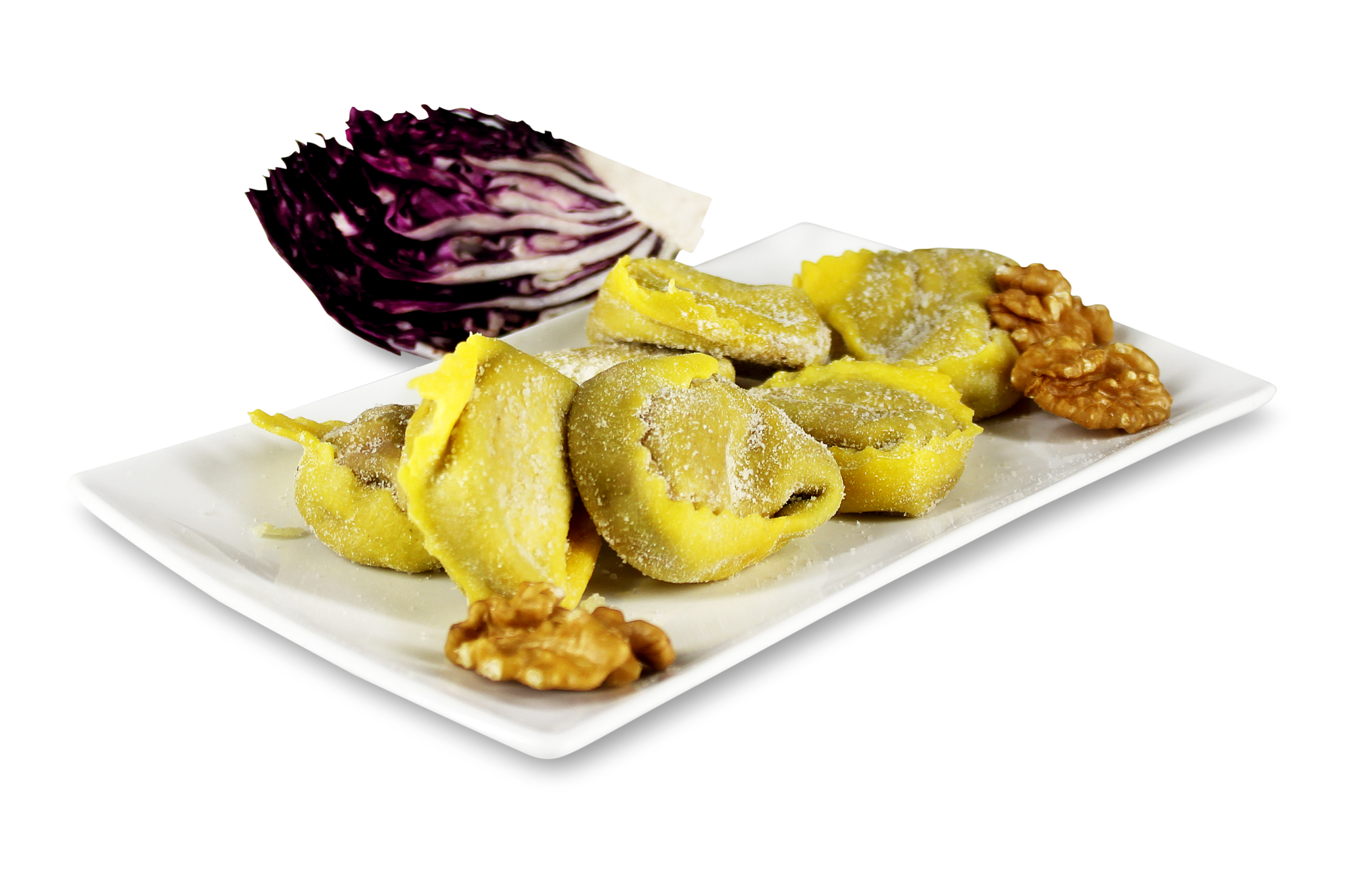 Tortellacci mit Walnuss, Radicchio und Gorgonzola