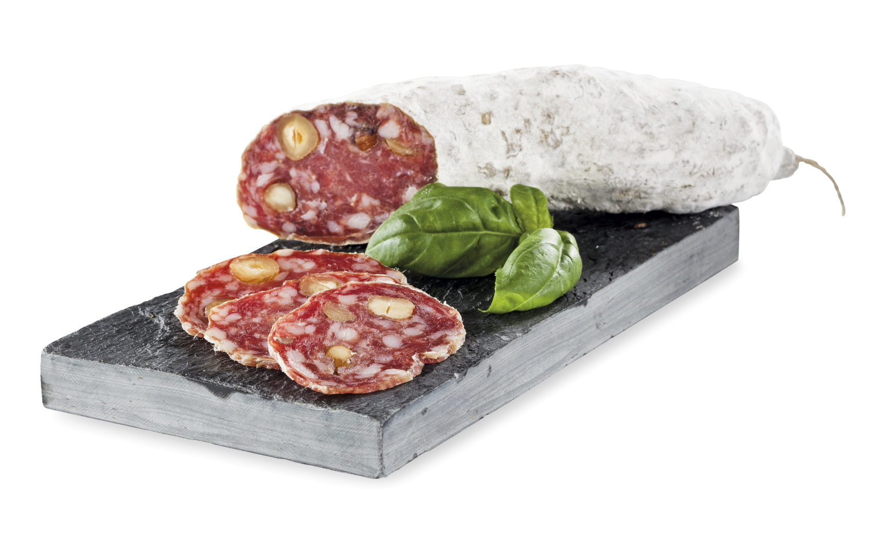 Salami mit Haselnüssen 