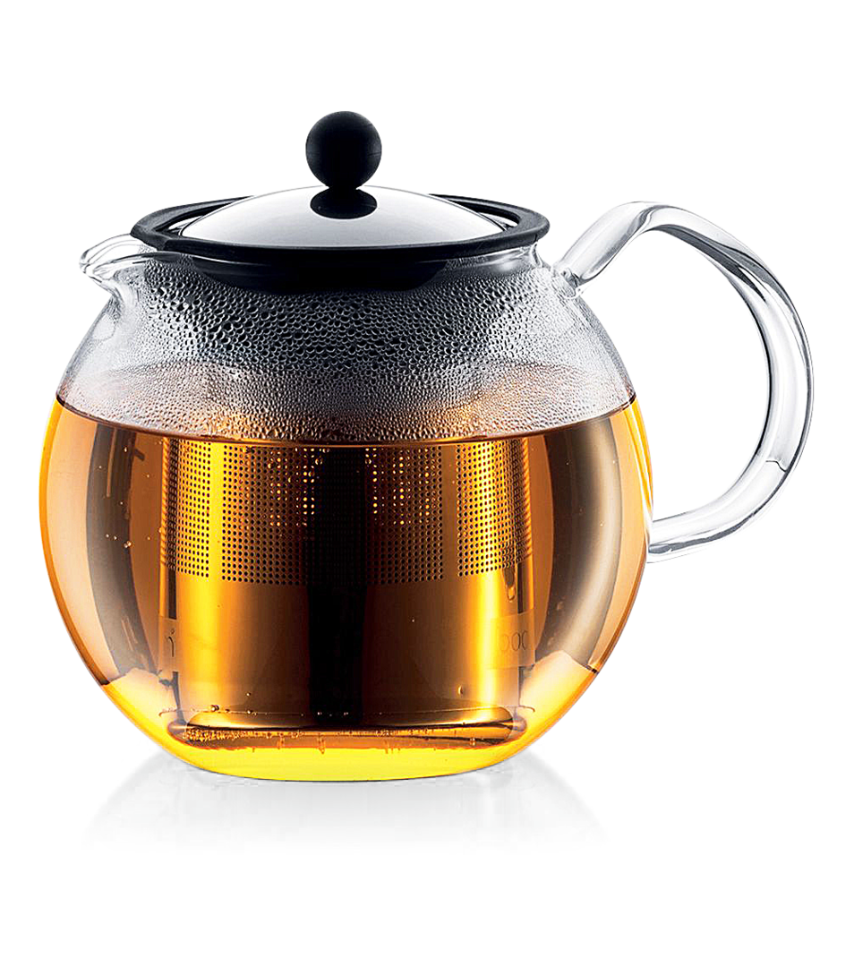 Teebereiter mit Edelstahlfilter 
 0,5l Füllmenge